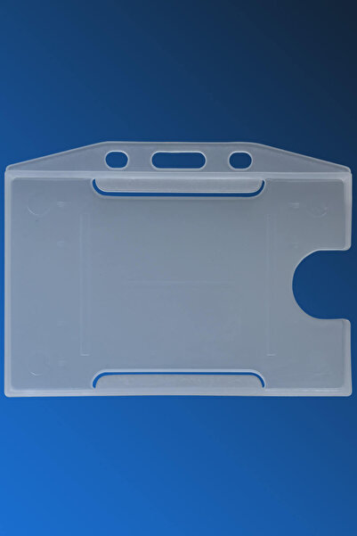 Apptakı Şeffaf Yatay Kart Kabı Kart Kılıfı Yaka Kartı Kart Koruyucu - KRT0005