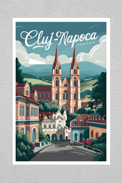 Lucena Μεταλλική εκτύπωση Cjuc Napoca Romania Vintage διακοσμητική ζωγραφική τοίχων