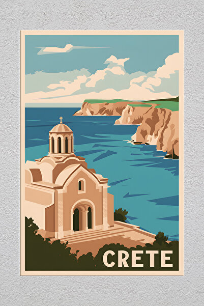 Lucena Metal Printed Crete Greece 1 Vintage Decorative Wall Painting