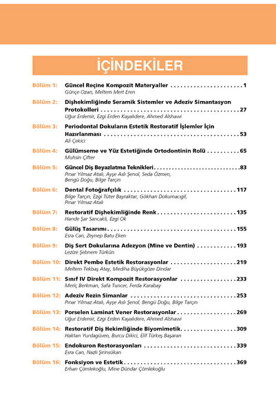 Güneş Tıp Kitabevleri Estetik Diş Hekimliği Akıl Notları