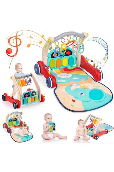 robokids 2‑in‑1 Gelişim Akıllı Yürüteç & Aktivite Masası | Müzikli & Işıklı, Ayarlanabilir Yükseklik