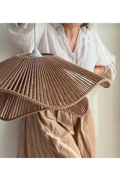 afralya home Rustik Tarz Bohem avize Makrome avize Salon avize Yatak Odası Avize Rattan Avize