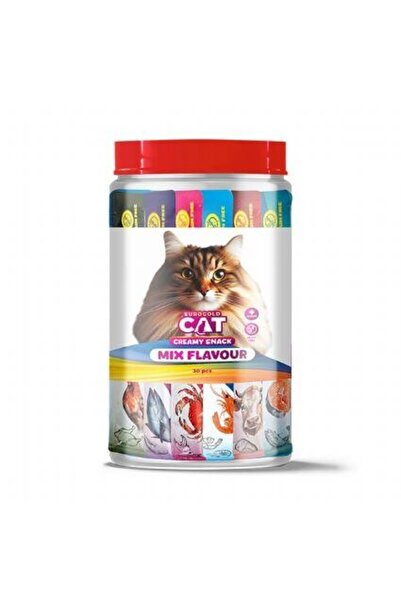 Eurocat Euro Gold Kedi Ödül Çubuğu Sıvı Karışık Paket 30 Adet X 15 gr
