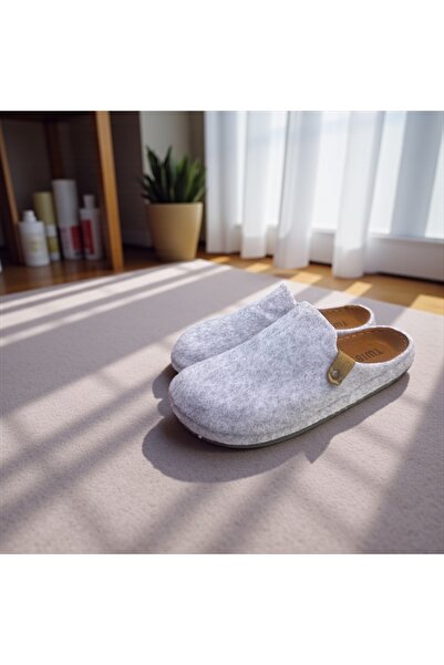 Twigy Tam Ortopedik Keçe Erkek Ev Terliği