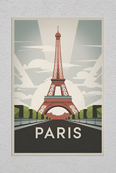 Lucena Metal Printed Paris France 4 Vintage Decorative Wall Painting