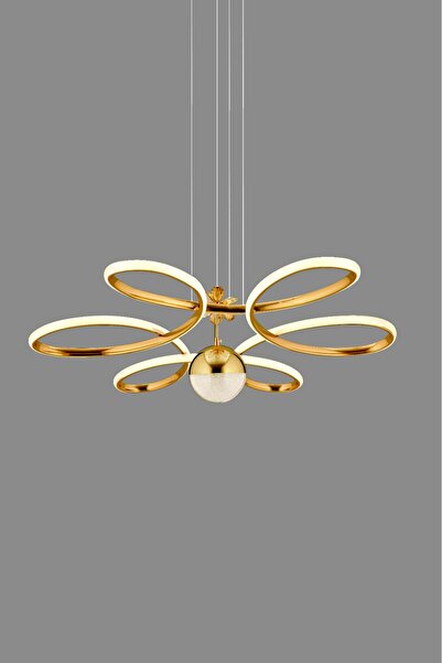 Luna Lighting Suyolu Gold Metal Mutfak Salon Oturma Yatak Odası Modern Led Beyaz Işık Avize