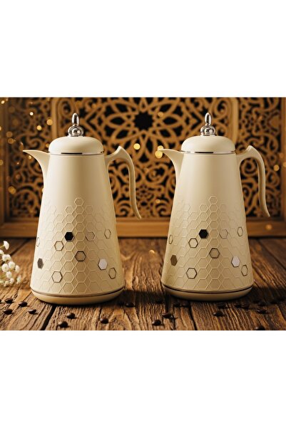 Generic Attractive 1/1 liter coffee and tea refrigerator thermos set with elegant design