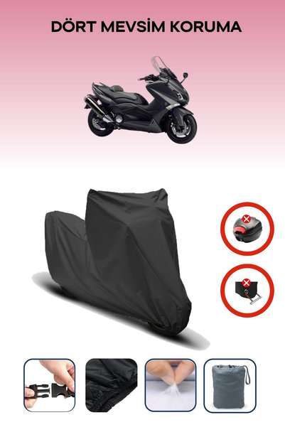 Breen حقيبة خلفية من القماش المشمع للدراجات النارية باللون الأسود من Yamaha T...