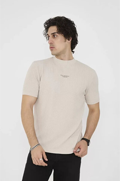 ARONA Mdb Unisex Crew Neck Lim Fit Thirt Beige