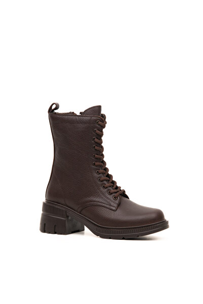 Bulls & Gulls Hakiki Deri Topuklu Kaymaz Taban Kadın Postal Bot