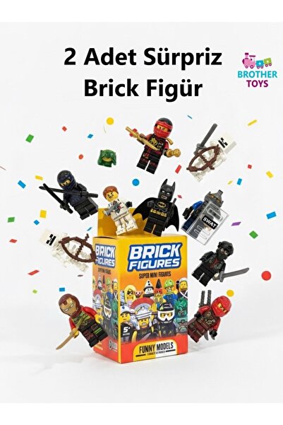 Brother Toys 2 Adet Sürpriz Model Aksesuarlı Brick Figür 76 Farklı Model 10 C...