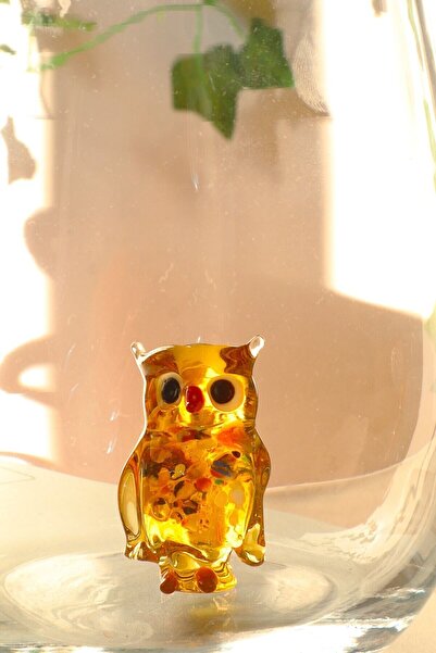 ADAMODART Brown Owl Glass Figured Single Water Glass