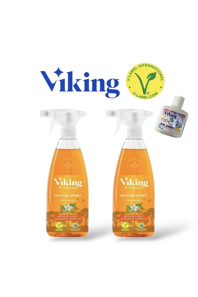 Viking Premium Mutfak Spreyi Turunç Bahçesi 750 Ml 2 Adet + Sıvı Cep Sabunu