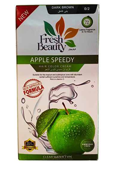Apple Speedy Hair Color Cream Brownish Black (500 ML + 500 ML) 1000 ML