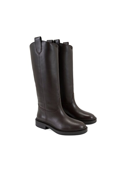 Desa Loar Kahve Kadın Deri Çizme