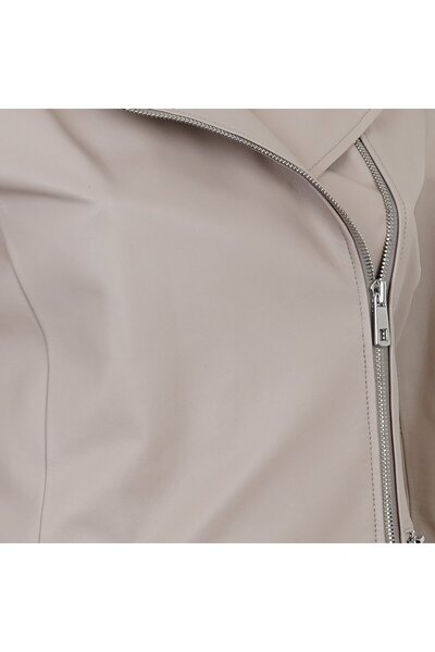 Desa Adrina Krem Kadın Deri Trençkot