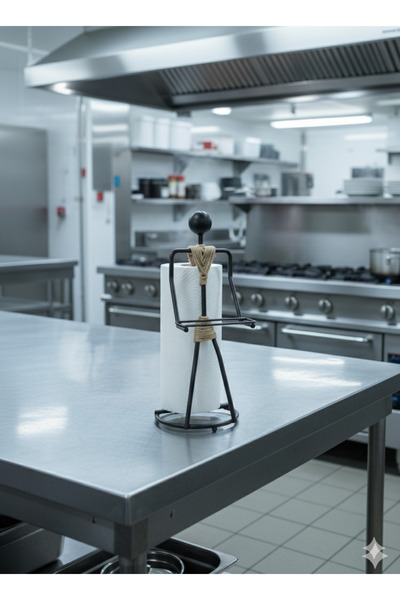 Grandmix Dekoratif Kağıt Havluluk Askılı Insan Figürlü El Havlusu Eşya Tutacağı Mutfak Toparlayıcı