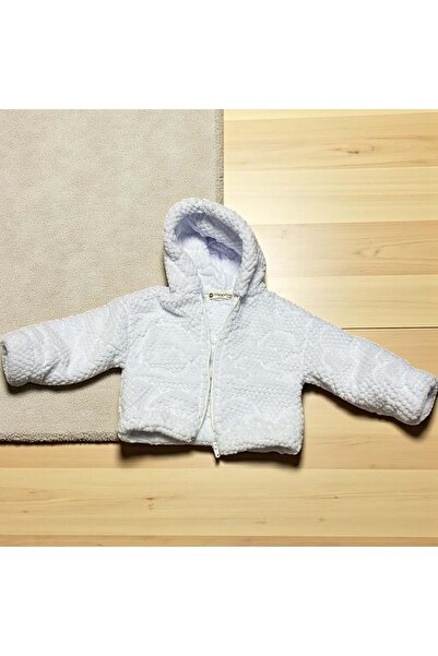 LOVE MAXX Hooded Welsoft Cardigan White