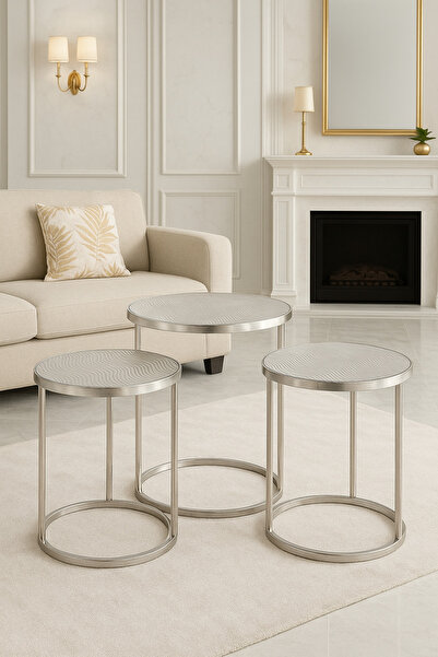 Rona Home Елегантний набір з 3 скатертин для журнального столика, легко прати, не залишає плям, декоративна скатертина для вітальні