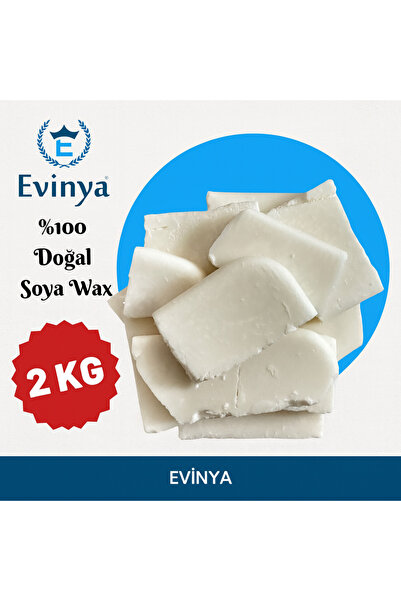 EVİNYA Soya Wax %100 Naturel Sertifikalı 2 Kg | Doğal Soya Mumu Mum Yapımı İçin
