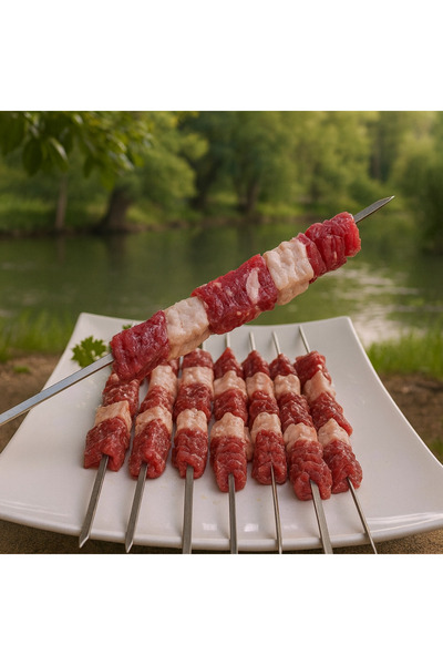 Metler 5 Adet 50 Cm Yassı Mangal Şiş | Kebap, Ciğer Ve Kuşbaşı Şişi Için Daya...