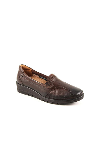 Forelli 25109-H Brown Genuine Leather Women's Shoes
