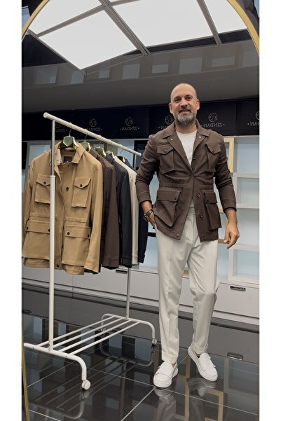 Zindan Koton Kumaş Safari (ceket) Trençkot Acı Kahve
