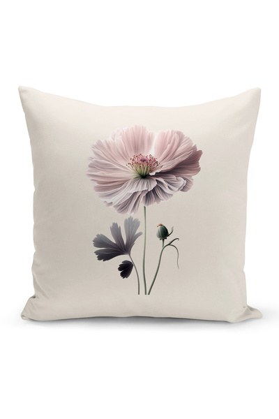 Bertille Home Flower Serisi Çift Tarafı Dijital Baskılı Kırlent Kılıfı (Cushi...