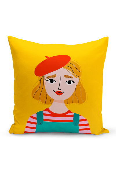 Bertille Home Retro Series Double Sided Digital Printed Throw Pillow Case (Retro Cushion Cover)