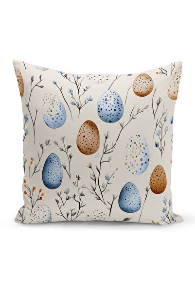 Bertille Home Spring Series Double Sided Digital Printed Throw Pillow Cover (Spring Easter Eastercushion Cover)