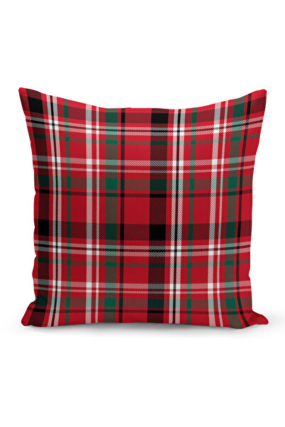 Bertille Home New Year's Plaid Series - Double Sided Digital Printed Throw Pillow Cover (Noel Christmas Pillow Cover)