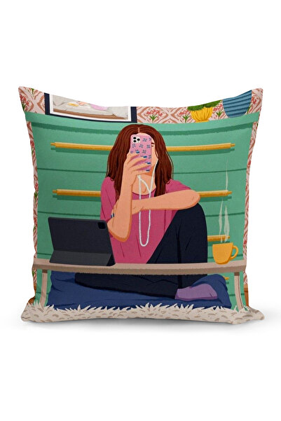 Bertille Home Двосторонній чохол на подушку з цифровим друком серії Bohemian Bohemian Cushion Cover