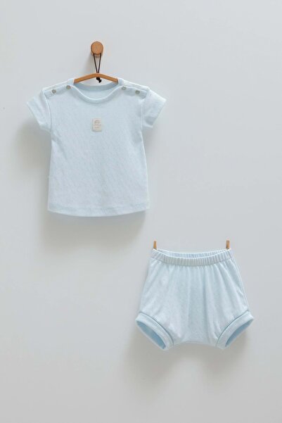 Caramell MOVE BOY OMUZ ÇITÇITLI TSHIRT ŞORT TAKIM Mavi