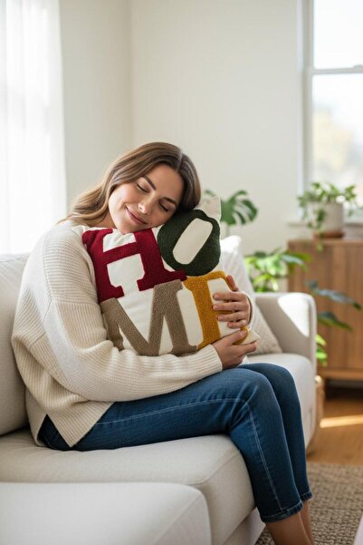 HD HOME COLLECTİON Κάλυμμα μαξιλαριού από λινό ύφασμα με κεντημένο σχέδιο (43...