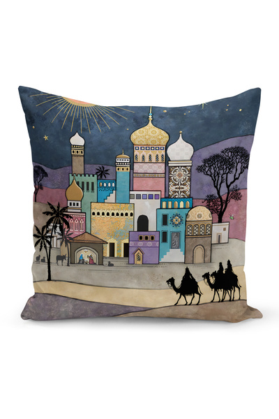 Bertille Home Husă de pernă cu imprimare digitală pe două fețe din seria Rama...