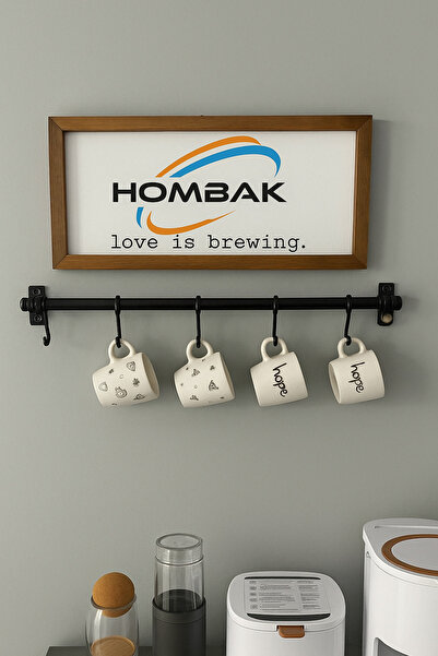 Hombak Duvara Monte Edilen 6 Kancalı Dekor Kaşıklık Ve Kupa Askısı