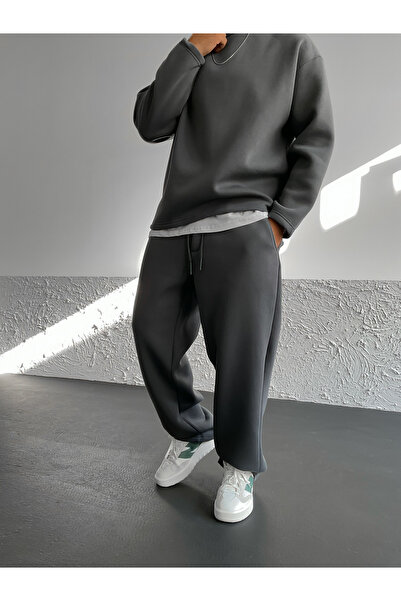 BYBASICMAN Füme Basic Pipe Leg Sweatpants Jj-83