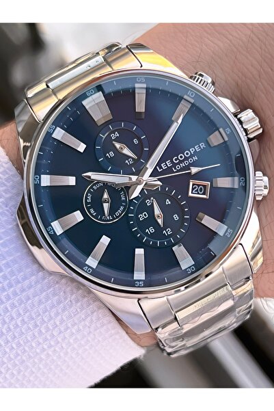 Lee Cooper Çelik Kordon İç Fonksiyonları Aktif 5 Atm Suya Dayanıklı Erkek Kol...