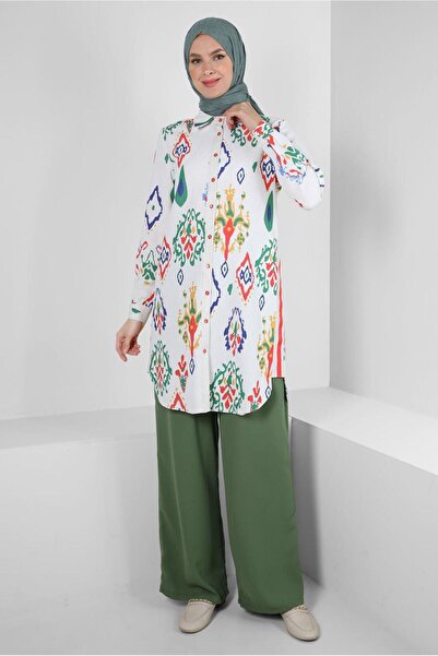 Alvina Широкі штани з еластичним поясом і бахромою 70509