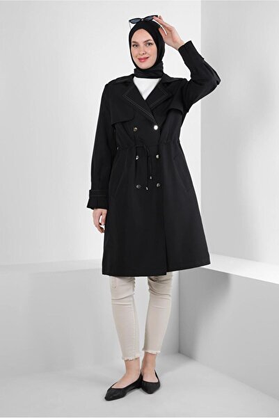 Alvina BANTLI BELİ BÜZGÜLÜ TRENÇKOT 10770