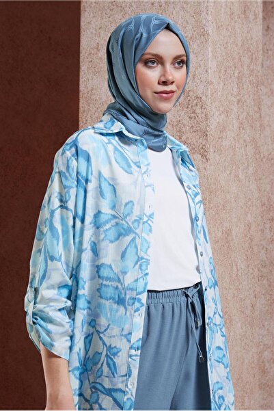 Alvina Льняна туніка 44769 - з візерунком та ефектом