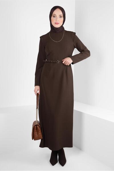 Alvina فستان بحزام بتفاصيل عين الطير 44298