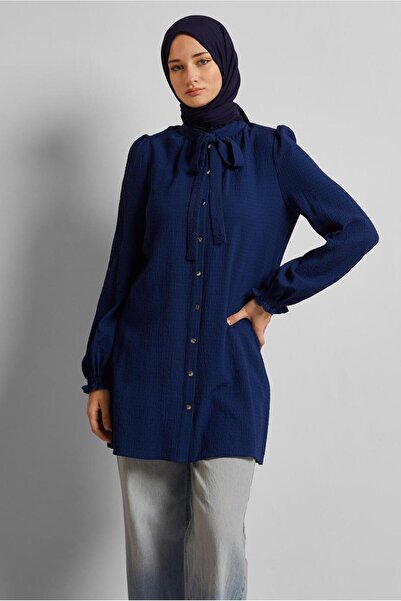 Alvina Tunic with Tie Collar 45625
