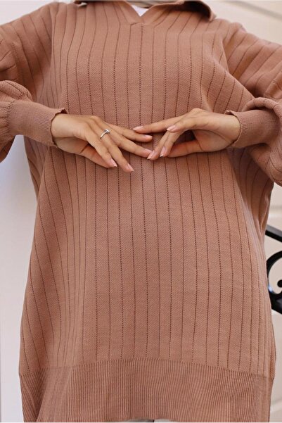 TRENDTESETTÜR Women Mink Knitting Tunic t 93011