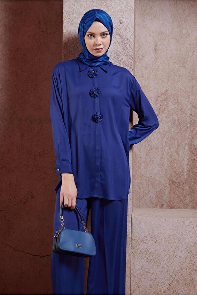 Alvina Satin Trousers Set - Model 44757