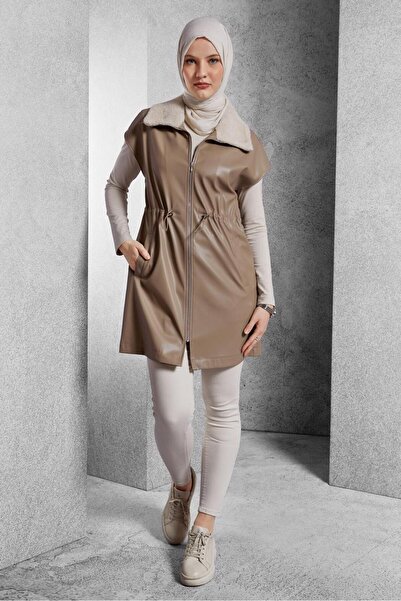 Alvina Faux Leather Vest 45289