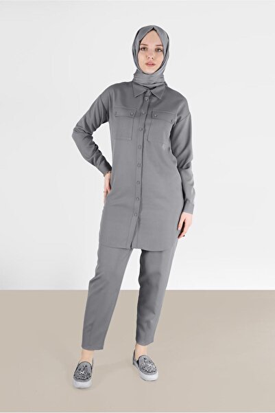 Alvina BUTTON DETAILED DOUBLE PANT WITH POCKETSET 42312