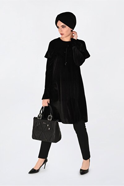 Alvina Velvet Tunic with Shoulder Volanes 4789