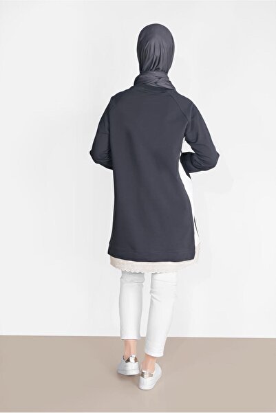 TRENDTESETTÜR Women's Gray (SMOKED) Skirt Tip Laced Piece Tunic 75025