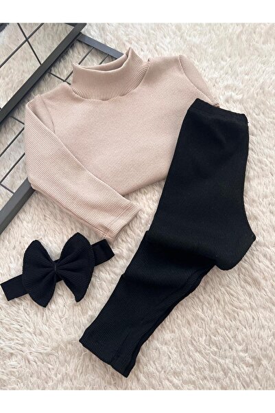 BAHNUR BEBEK ÇOCUK TAYT BLUZ BANDANA TAKIMI SETi